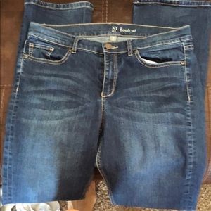 Blue jean skinny bootcut